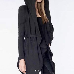 Long line wrap coat